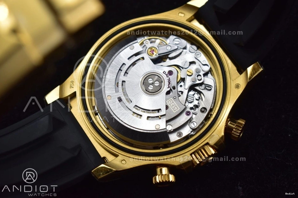 1:1 Daytona Rubber Strap BTF Oysterflex SA4130 on Best Edition Dial 116518 Black YG 0112